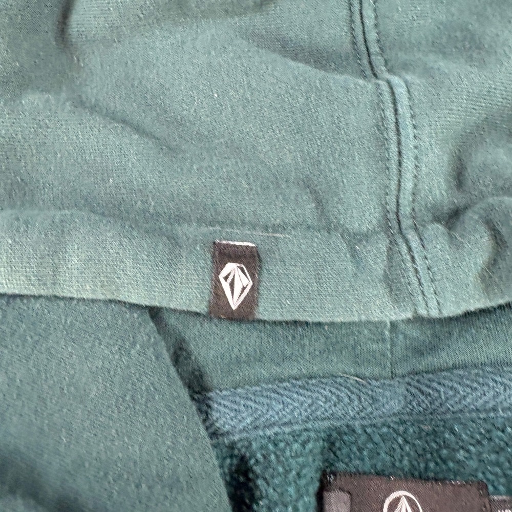 Volcom Womens Forest Green Stone Sleeve Graphic Pullover Hoodie B31318T0 Small - Picture 6 of 9